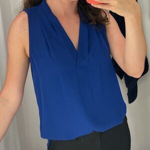 Vince Camuto Blue Sleeveless Blouse Blue Chiffon